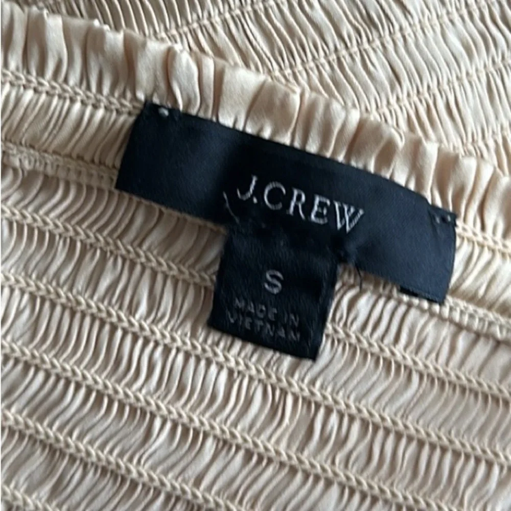 J. Crew Square Neck silky Smocked blouse